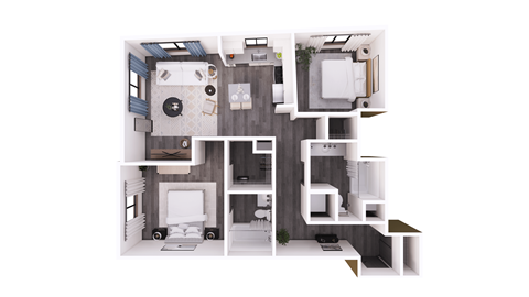 a234 floor plan  1 bedroom  1199 square feet  the grove